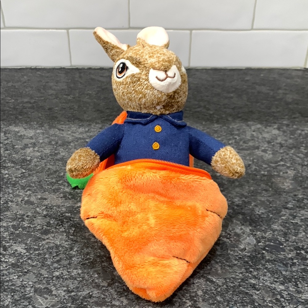 Like New Condition Peter Rabbit Carrot Zip Up Plush Toy
